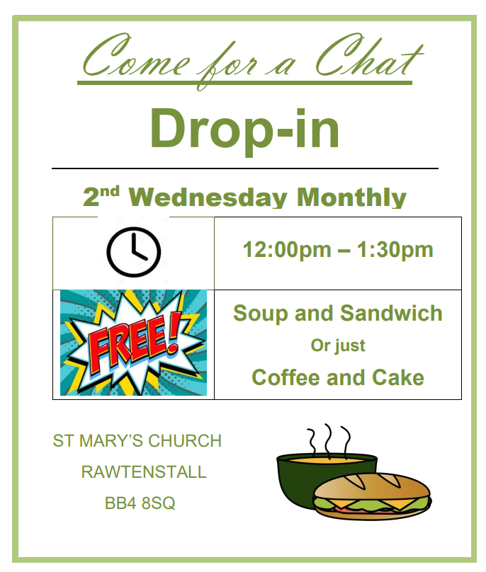 Drop-In with Soup and a Sandwich 2nd Wednesday Monthly